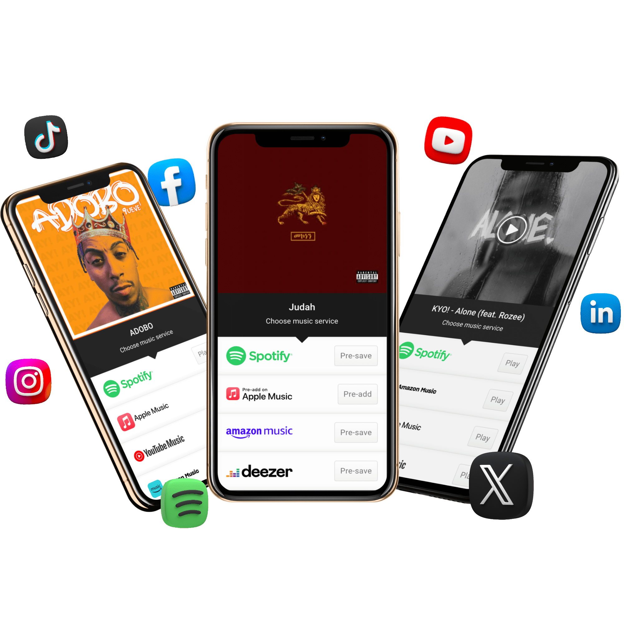 Presave Graphic with Social Icons LOUDmusic